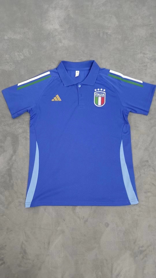 AAA Quality Italy 24/25 Blue Polo Shirts